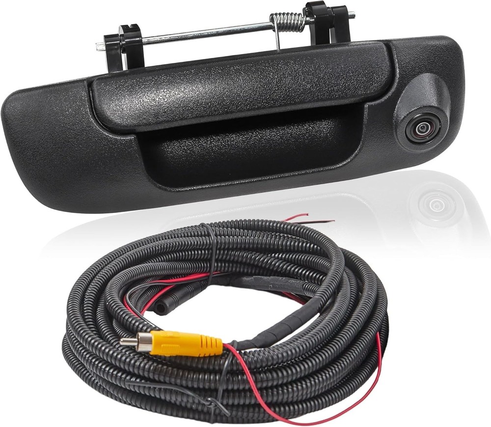 EWAY Tailgate Handle Backup Camera for 2002-2008 Dodge RAM 1500 2500 Black
