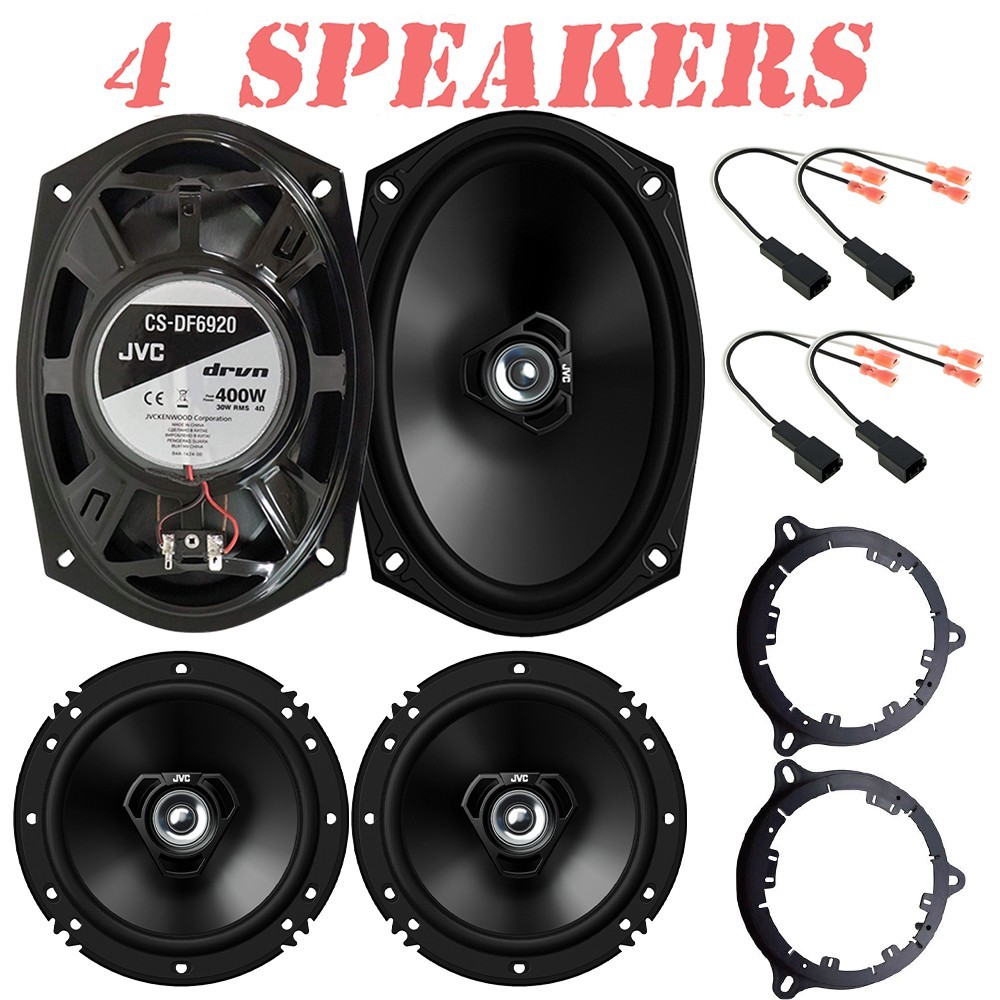 JVC 2Way Speakers for 2002-2019 Nissan Altima Front 300W 6.5″ | Rear 400W 6×9″