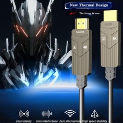 100ft Fiber Optic HDMI Cable 18Gbps 4K@60Hz (4:4:4) Unidirectional Active HDMI 2
