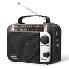 Black Multi-Band AM/FM/SW1-2 Radio Transistor AC or Battery Operated Portable
