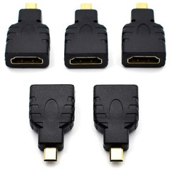 5x Micro HDMI Type D Male To HDMI A Female Cable Adapter Converter Connector