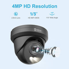 Anpviz 4MP PoE IP Security Camera 100ft Color Night Vision NDAA with Audio 2.8mm