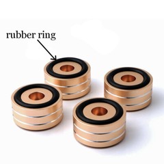 4pcs Aluminum HiFi Audio Amp Speaker Turntable Isolation Feet Equipment Base Pad