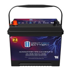 Mighty Max Battery MM-G24 BCI Group 24 12V 70 AH, 120RC 710 CCA AGM Car battery