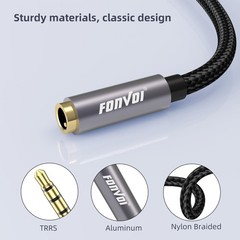 TRRS Headphone Extension Cable 4 Pole 3.5Mm Stereo Jack Male to Female Extension