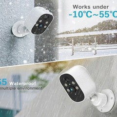 XVIM WiFi Solar Wireless Home Camera Security System Outdoor Camera 2K Monitor