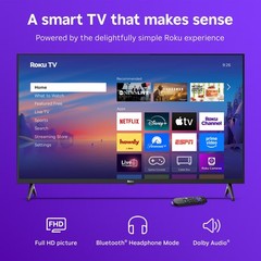 Roku 40″ 40BA Full HD (1080p) Smart TV, with HDMI & Wi-Fi