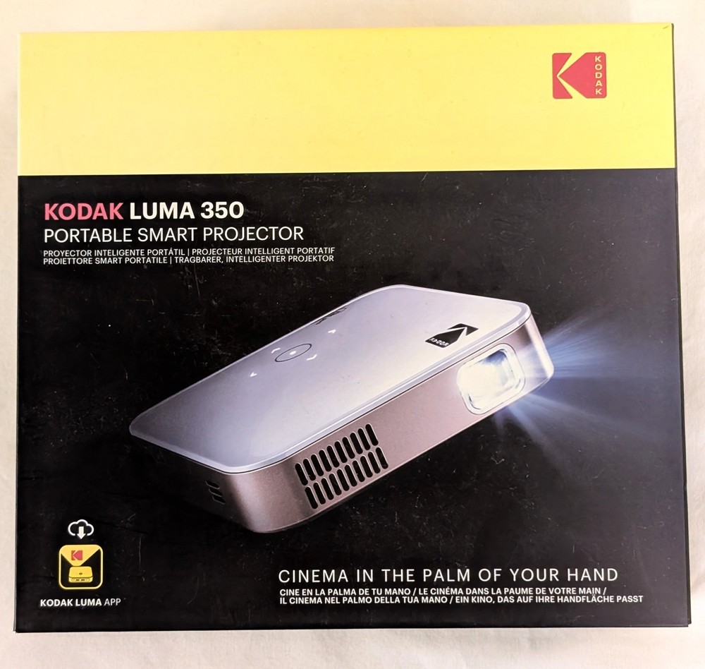 Kodak RODPJS350 Luma 350 Portable Smart Projector and Stand – White