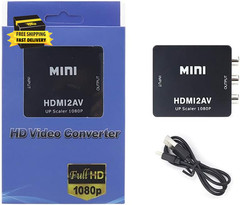 HDMI to RCA, HDMI to AV Converter 1080P 3RCA Cvbs Composite Video Audio Convert