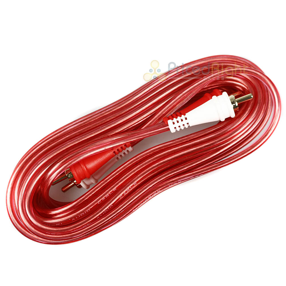 Audiopipe 15ft RCA Cable Male to Male Audio Output Car Home Cable OFC BMS-G-15