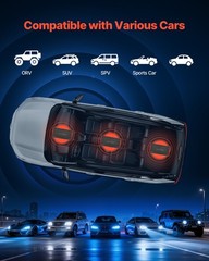 4-Ch Class D Car Amp — 400W x4 @ 2Ω, Bridge Mode, 90dB SNR, Aluminum Body