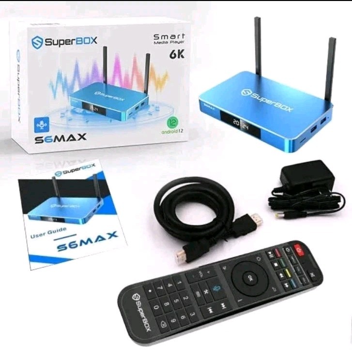 SuperBox S6 Max Android TV Box 4K Smart Media Stream Time Shift Voice Remote