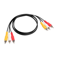 New 3 RCA to 3 RCA Cable Stereo AV Audio Video Composite Cord Gold Plated US