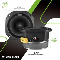 (2) 4″ SUPER TWEETER TIMPANO 900WATTS MAX TPT-ST25 BLACK BULLET 8 OHMS PRO AUDIO