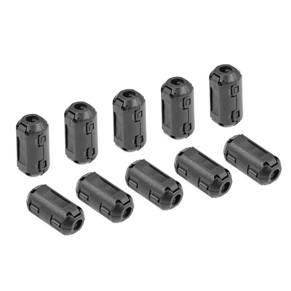 uxcell 3.5-5mm Ferrite Cores Ring Clip-On RFI EMI Noise 3.5-5mm, Black