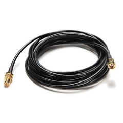 2PCS 10M RP-SMA Male To Female Wifi Antenna Connector Extension Cable Cord Black