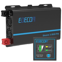 EDECOA Pure Sine Wave Power Inverter 2000W 4000W 12V DC to 110V 120V AC Remote