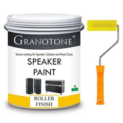 Black Speaker Paint 1 Quart & 4″ Textured Roller Set – Water-Based Cabinet Coati