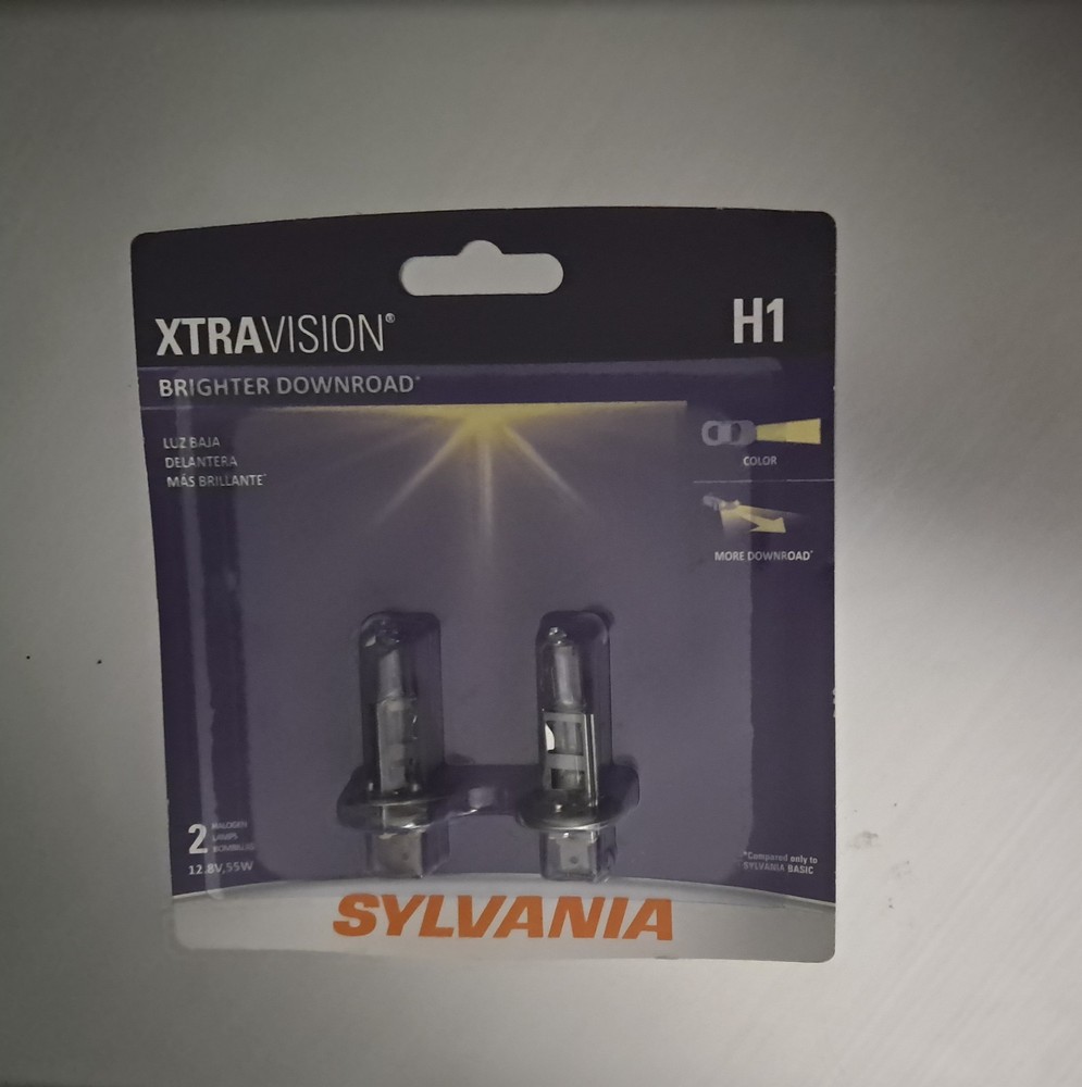 NEW – SYLVANIA H1 XtraVision Halogen Headlight Bulb – 2 Bulbs – Free ShipN!