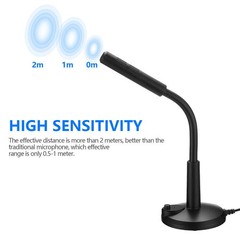 Mini USB Condenser Microphone with Stand – Plug & Play for PC/Laptop/Mac
