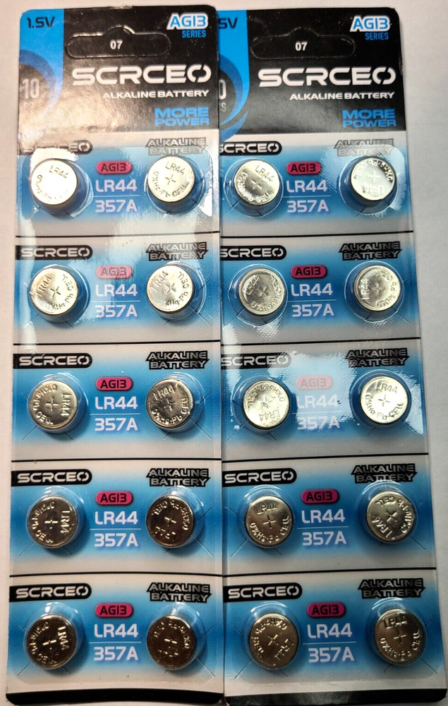 20 PACK LR44 ALK. BATTERY (EXP 12/30) AG13 357A L1154 PX76A V13GA KA US SELLER