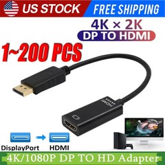 DP Displayport Male to HDMI Female Cable Converter Adapter for PC Desktop Lot