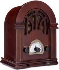 ClearClick Retro AM FM Radio with Bluetooth – Classic Wooden Vintage Retro