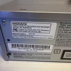 Magnavox MWR20V6 DVD Recorder VCR Combo DVD works VHS Doesn’t