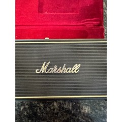 Marshall Stockwell Portable Bluetooth Speaker with Flip Cover Case Black Gold