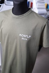Custom Khaki T-Shirt with Embroidered Call Sign and Name Sizes S-3XL