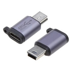 2pc Micro USB to Mini USB Type C Adapter Female Male Converter Connector Adapter