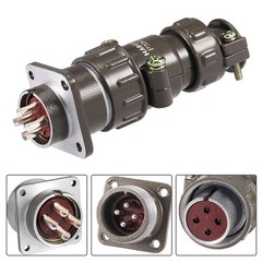 uxcell Aviation Connector, 20mm 4P 25A 250V P20-4 Waterproof