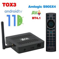UGOOS TOX3 Amlogic S905X4 Android 11 Smart TV Box 4GB DDR4 32GB ROM 2.4G