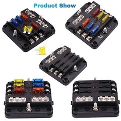 6 Way Fuse Block Car Boot Power 12-24V Blade Holder Box Waterproof LED Light