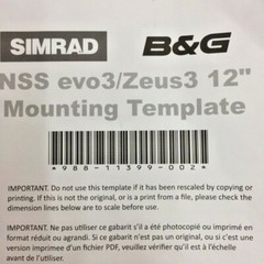 Simrad NSS evo3 or Zeus3 White King Starboard Backing Plate covers larger hole