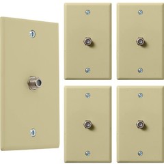 Wall Plates Single Coaxial Cable Ivory Color Perfect vision WPSNPISC-05