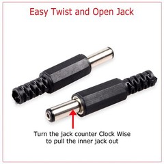 100/10Pcs 2.1*5.5mm DC Power Plug Jack Adapter DC Power Connector Male & Female
