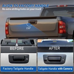 Tailgate Handle Backup Rear View Camera for 2007-2013 Chevrolet Chevy Silvera…