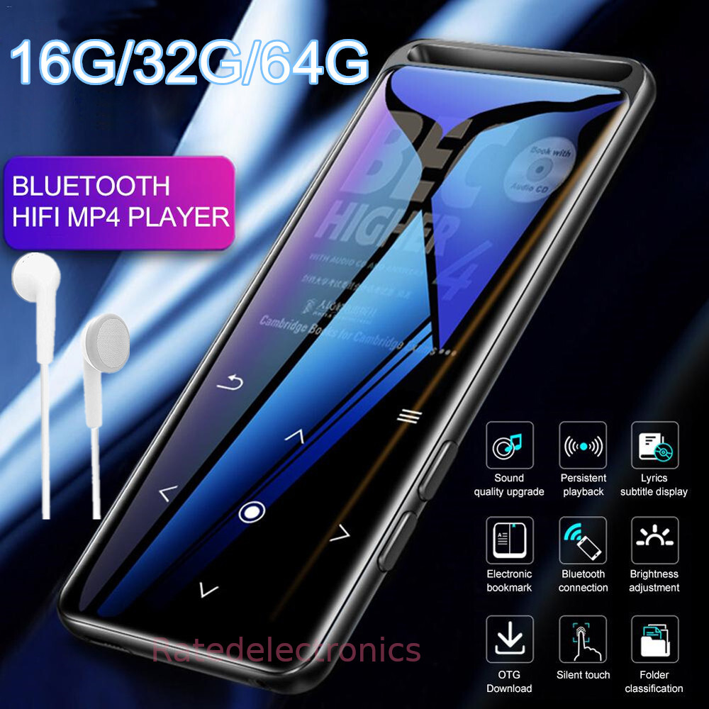 2022 Bluetooth 5.0 MP3 Player HiFi Lossless Sound FM Radio Music Voice Recorder