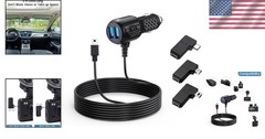 Extra Long Dash Cam Power Cord with Dual USB Ports and USB C Compatibility