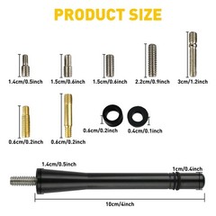 16″ inch Antenna Mast Black Power Radio AM/FM for TOYOTA TACOMA 1995-2016 7″/9″