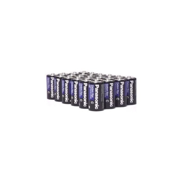 24 PANASONIC C BATTERIES SUPER HEAVY DUTY ZINC CARBON BATTERY NEW EXP 2027
