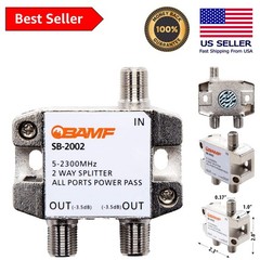 BAMF 2-Way Coaxial Splitter, MoCA 5-2300MHz – Reliable TV & Internet Solution