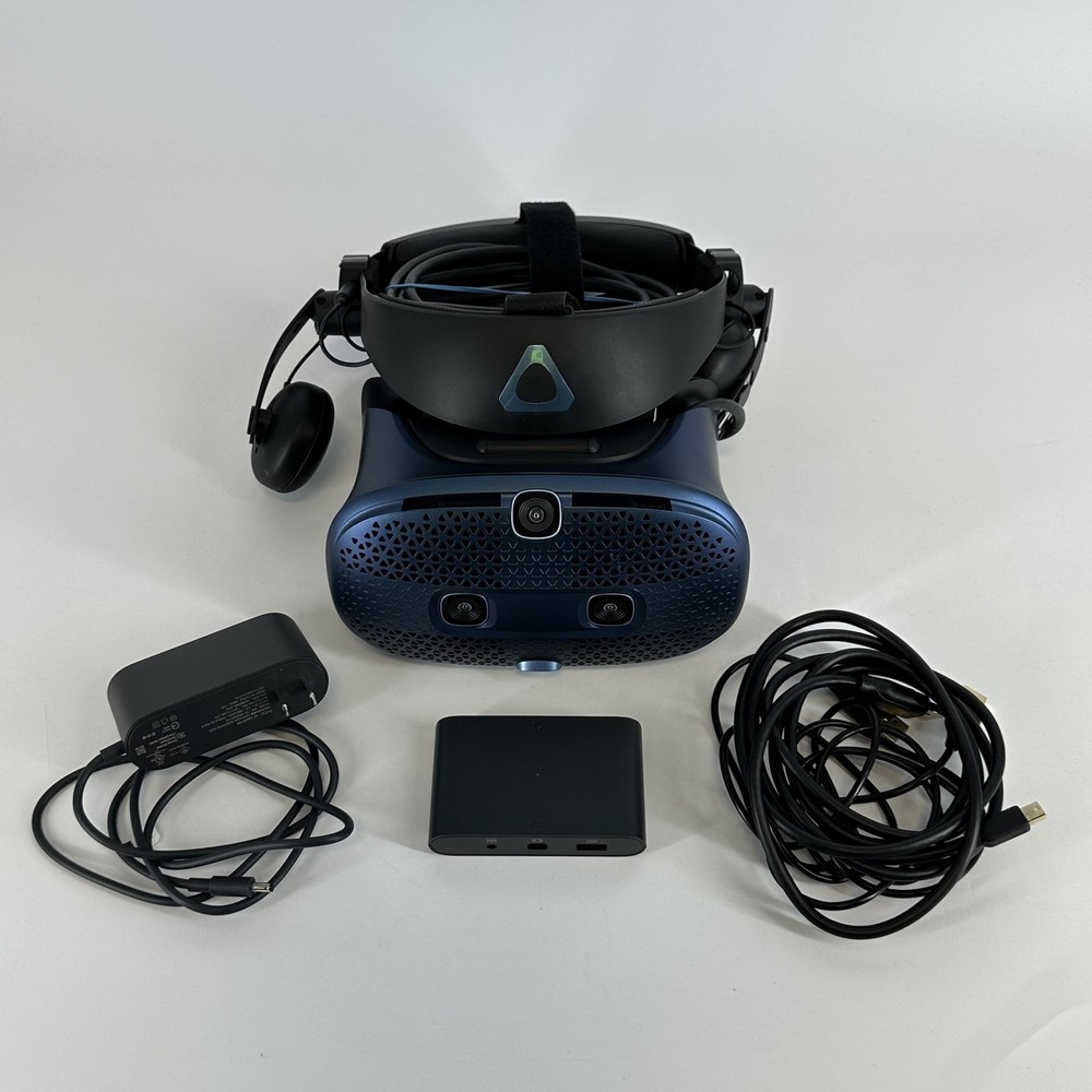 HTC Vive Cosmos VR Headset w/ Link Box/USB Cable – Good