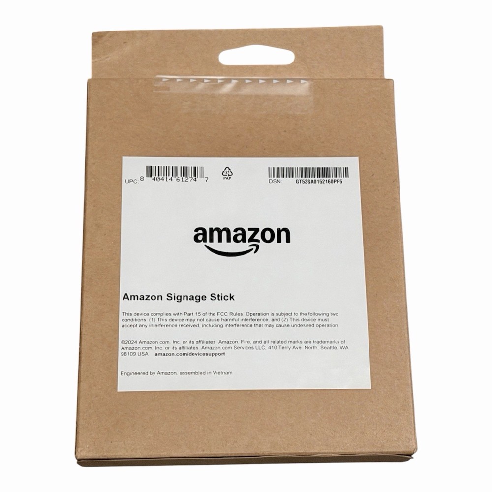Amazon 4K Signage Stick Media Player, Wi-Fi 6E, Quad-Core, CMS Compatible