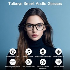 Smart Glasses for Men Women, Open Ear, IP67 Waterproof, Bluetooth 5.4 Voice Assi