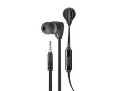 Monoprice Premium 35mm Wired Earbuds Headphones – Black With In Line Microphone