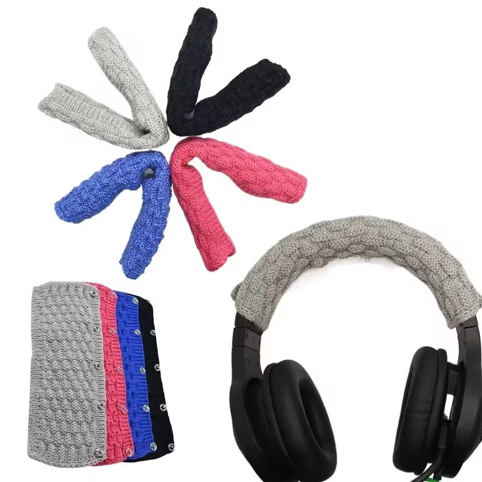 Black Braided Cloth Headband Cover Universal for Headphones-1 pc