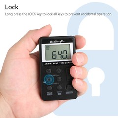 Portable Pocket LCD Digital AM FM Radio Stereo Receiver Rechargeable w/earphone