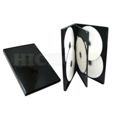 25 Standard 14mm Multi Hold 6 Disc Six CD DVD Black Case Movie Box Wholesale